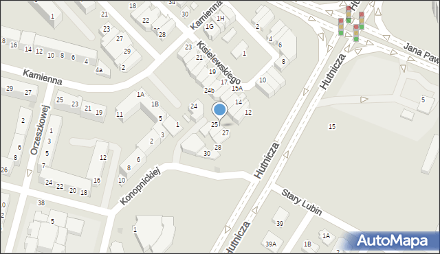 Lubin, Kisielewskiego-Kisiela Stefana, 26, mapa Lubin