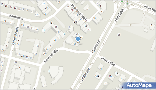 Lubin, Kisielewskiego-Kisiela Stefana, 29, mapa Lubin