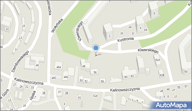 Lublin, Kiwerskiego Wojciecha, 3A, mapa Lublina