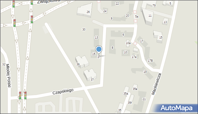 Lublin, Kisielewskiego-Kisiela Stefana, 17, mapa Lublina