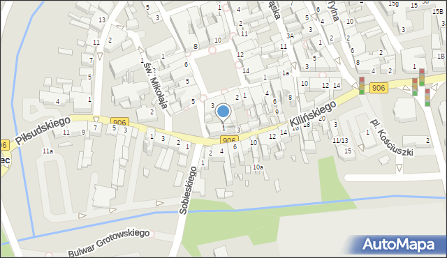 Lubliniec, Kilińskiego Jana, płk., 1, mapa Lubliniec