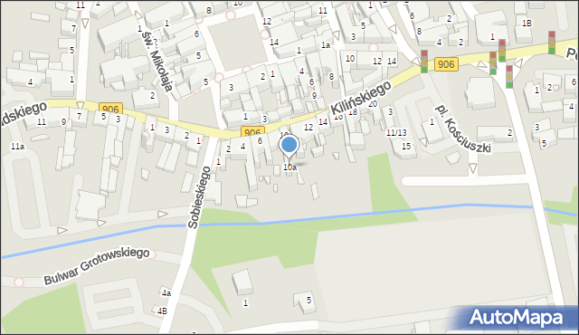 Lubliniec, Kilińskiego Jana, płk., 10a, mapa Lubliniec
