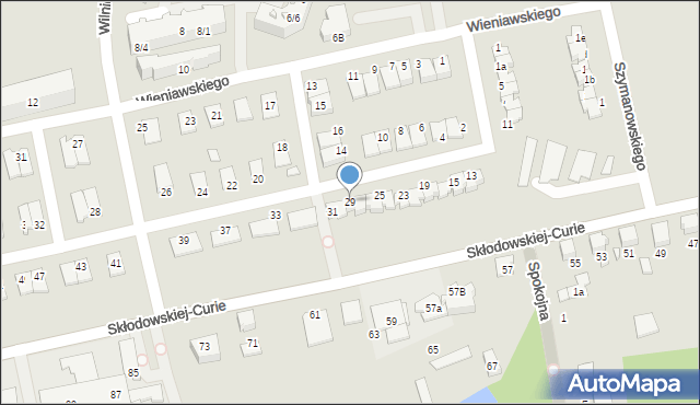 Lubliniec, Kisielewskiego-Kisiela Stefana, 29, mapa Lubliniec