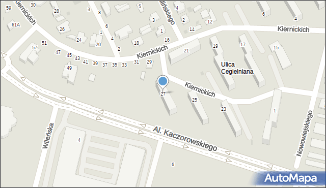 Łuków, Kiernickich, 27, mapa Łuków