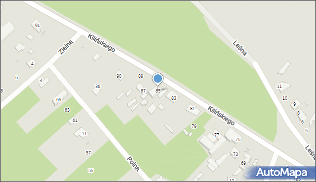 Lutomiersk, Kilińskiego Jana, płk., 85, mapa Lutomiersk