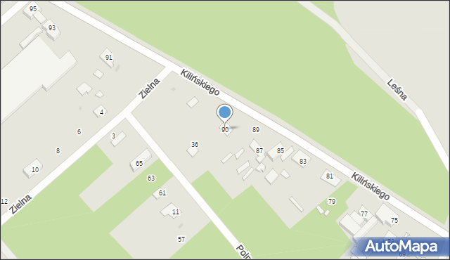 Lutomiersk, Kilińskiego Jana, płk., 90, mapa Lutomiersk