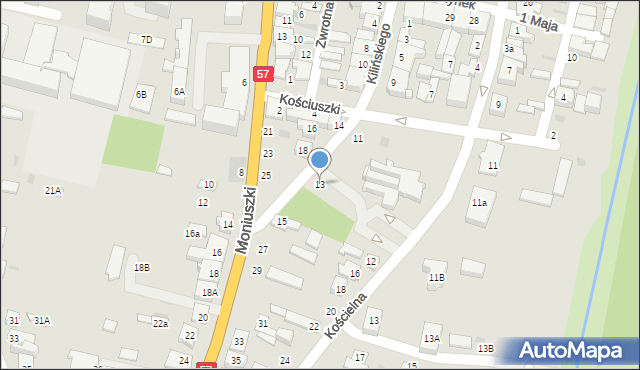 Maków Mazowiecki, Kilińskiego Jana, płk., 13, mapa Maków Mazowiecki