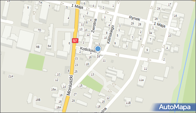 Maków Mazowiecki, Kilińskiego Jana, płk., 14, mapa Maków Mazowiecki