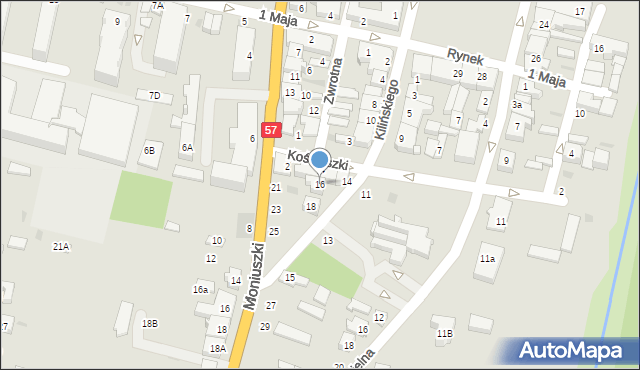 Maków Mazowiecki, Kilińskiego Jana, płk., 16, mapa Maków Mazowiecki