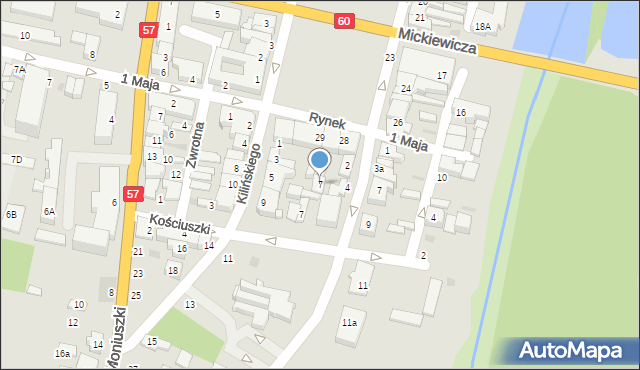 Maków Mazowiecki, Kilińskiego Jana, płk., 7, mapa Maków Mazowiecki