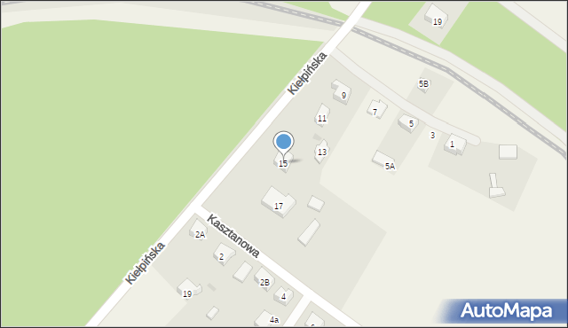 Mezowo, Kiełpińska, 15, mapa Mezowo