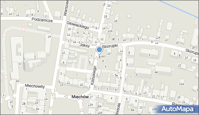 Miechów, Kilińskiego Jana, płk., 8, mapa Miechów