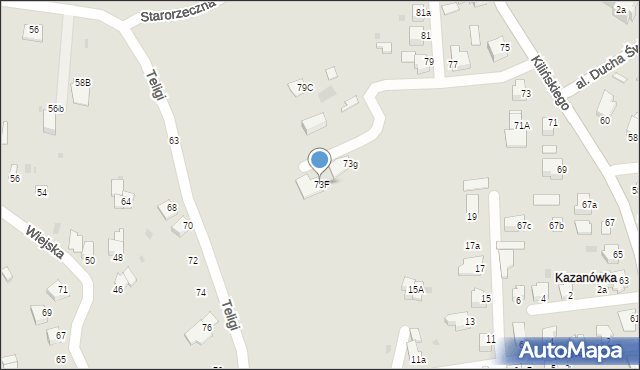 Mielec, Kilińskiego Jana, płk., 73F, mapa Mielca