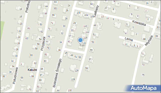 Mikołów, Kiełbasy Władysława, płk., 124, mapa Mikołów