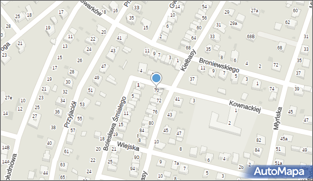 Mikołów, Kiełbasy Władysława, płk., 70, mapa Mikołów