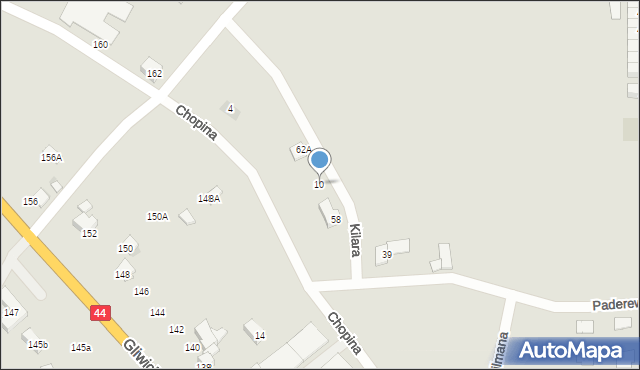 Mikołów, Kilara Wojciecha, 10, mapa Mikołów