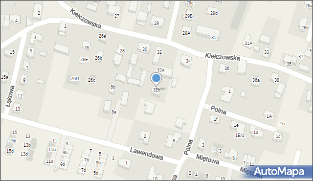 Mirków, Kiełczowska, 32b, mapa Mirków