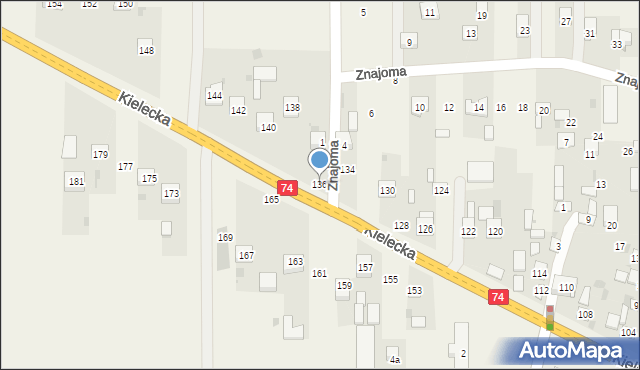 Mniów, Kielecka, 136, mapa Mniów