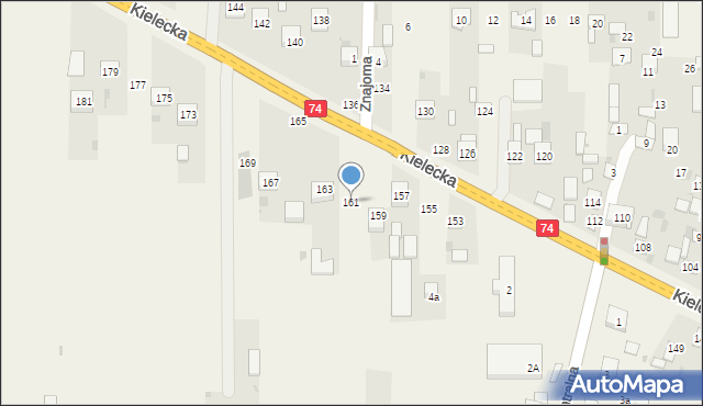Mniów, Kielecka, 161, mapa Mniów