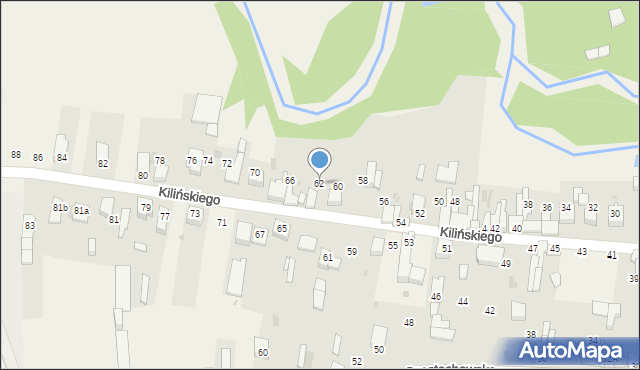 Mstów, Kilińskiego Jana, płk., 62, mapa Mstów