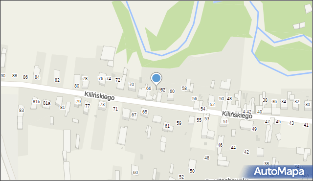 Mstów, Kilińskiego Jana, płk., 64, mapa Mstów