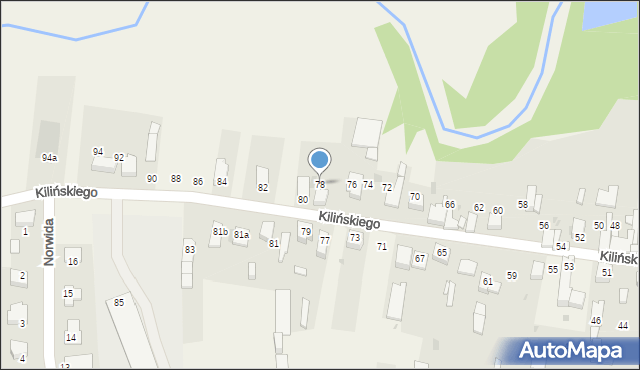 Mstów, Kilińskiego Jana, płk., 78, mapa Mstów