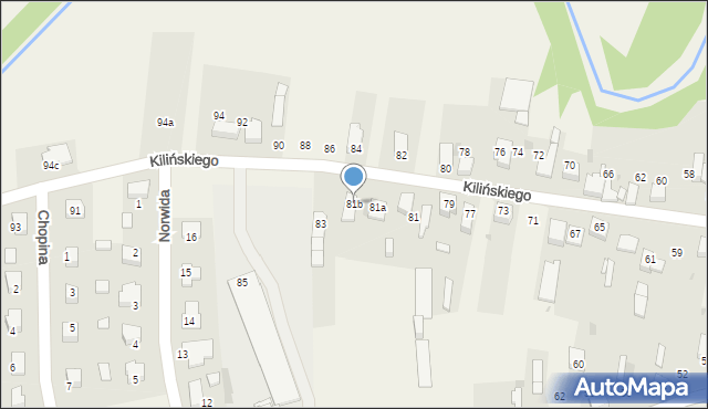Mstów, Kilińskiego Jana, płk., 81b, mapa Mstów