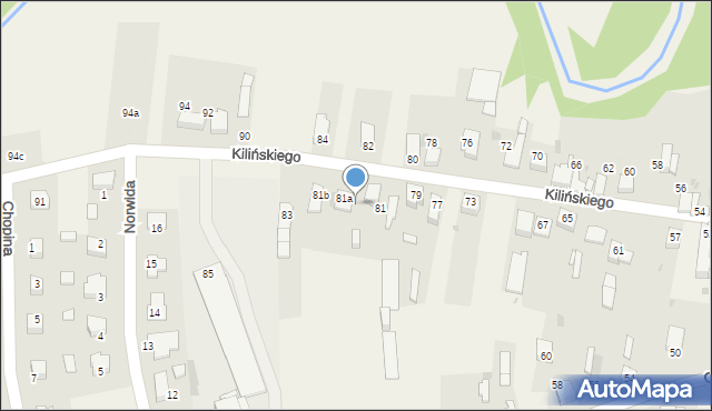 Mstów, Kilińskiego Jana, płk., 82a, mapa Mstów