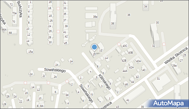 Mysłowice, Kilińskiego Jana, płk., 10, mapa Mysłowice