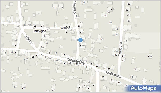 Myszków, Kilińskiego Jana, płk., 2, mapa Myszków