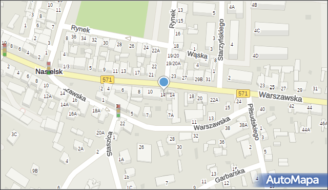 Nasielsk, Kilińskiego Jana, płk., 14A, mapa Nasielsk