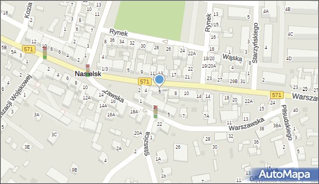Nasielsk, Kilińskiego Jana, płk., 6, mapa Nasielsk