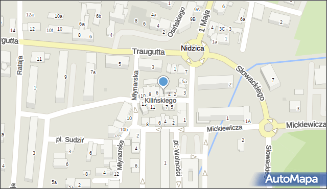 Nidzica, Kilińskiego Jana, płk., 6a, mapa Nidzica
