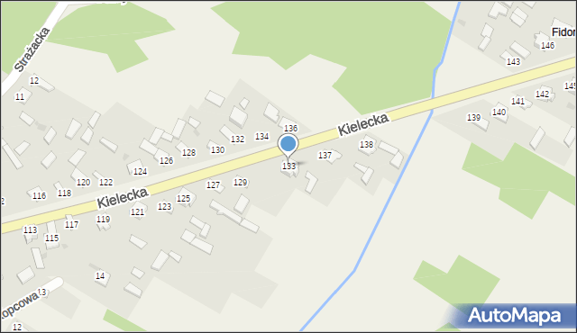 Nieświń, Kielecka, 133, mapa Nieświń