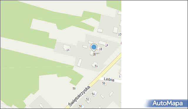 Nieświń, Kielecka, 1B, mapa Nieświń