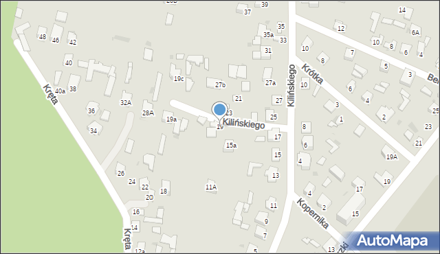 Nisko, Kilińskiego Jana, płk., 19, mapa Nisko