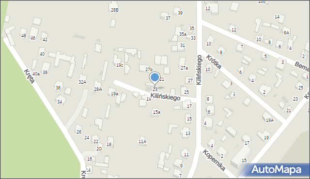 Nisko, Kilińskiego Jana, płk., 23, mapa Nisko