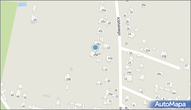 Nisko, Kilińskiego Jana, płk., 45e, mapa Nisko