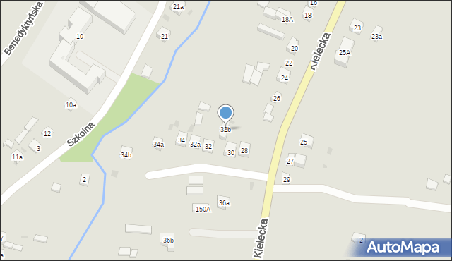 Nowa Słupia, Kielecka, 32b, mapa Nowa Słupia