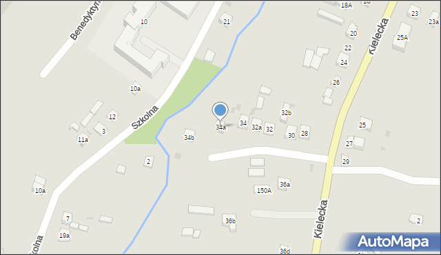 Nowa Słupia, Kielecka, 34a, mapa Nowa Słupia