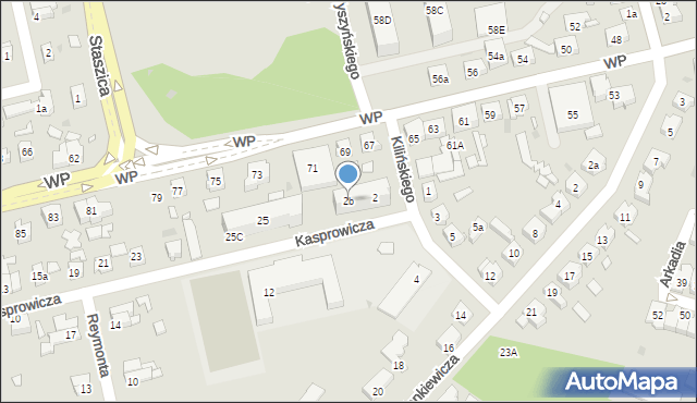 Nowa Sól, Kilińskiego Jana, płk., 2b, mapa Nowa Sól