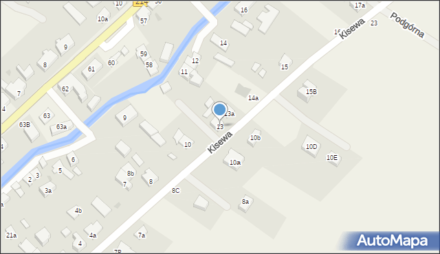 Nowa Wieś Lęborska, Kisewa, 13, mapa Nowa Wieś Lęborska