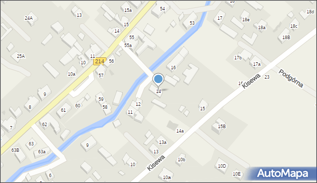 Nowa Wieś Lęborska, Kisewa, 14, mapa Nowa Wieś Lęborska