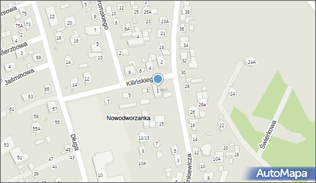 Nowy Dwór Mazowiecki, Kilińskiego Jana, płk., 1, mapa Nowy Dwór Mazowiecki