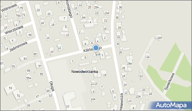 Nowy Dwór Mazowiecki, Kilińskiego Jana, płk., 3, mapa Nowy Dwór Mazowiecki