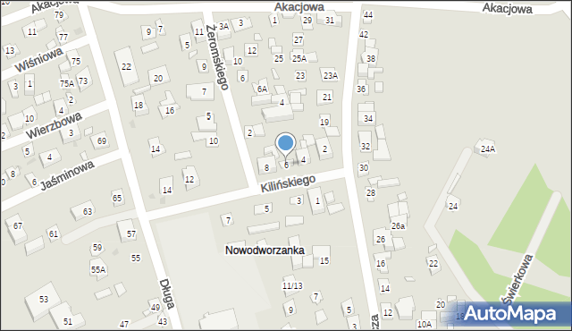 Nowy Dwór Mazowiecki, Kilińskiego Jana, płk., 6, mapa Nowy Dwór Mazowiecki
