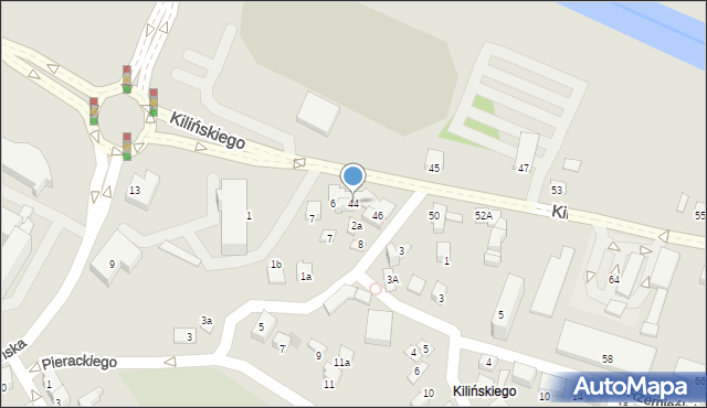 Nowy Sącz, Kilińskiego Jana, płk., 44, mapa Nowego Sącza