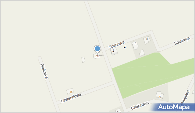 Obra, Kiełkowska, 21z, mapa Obra