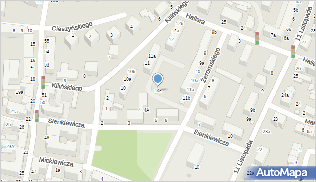 Oleśnica, Kilińskiego Jana, płk., 10c, mapa Oleśnica