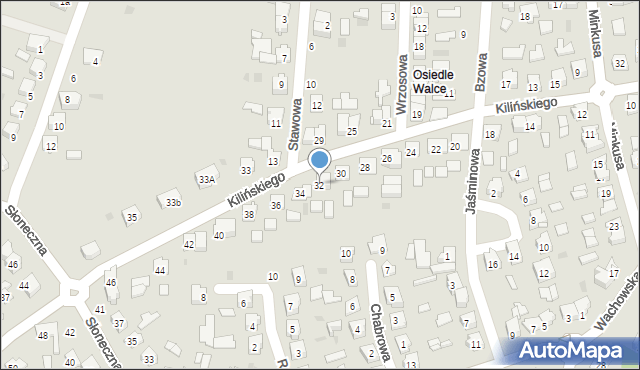 Olesno, Kilińskiego Jana, płk., 32, mapa Olesno